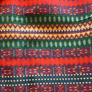 Colorful Vintage Geometric Patterned Fabric - 2.5 yards